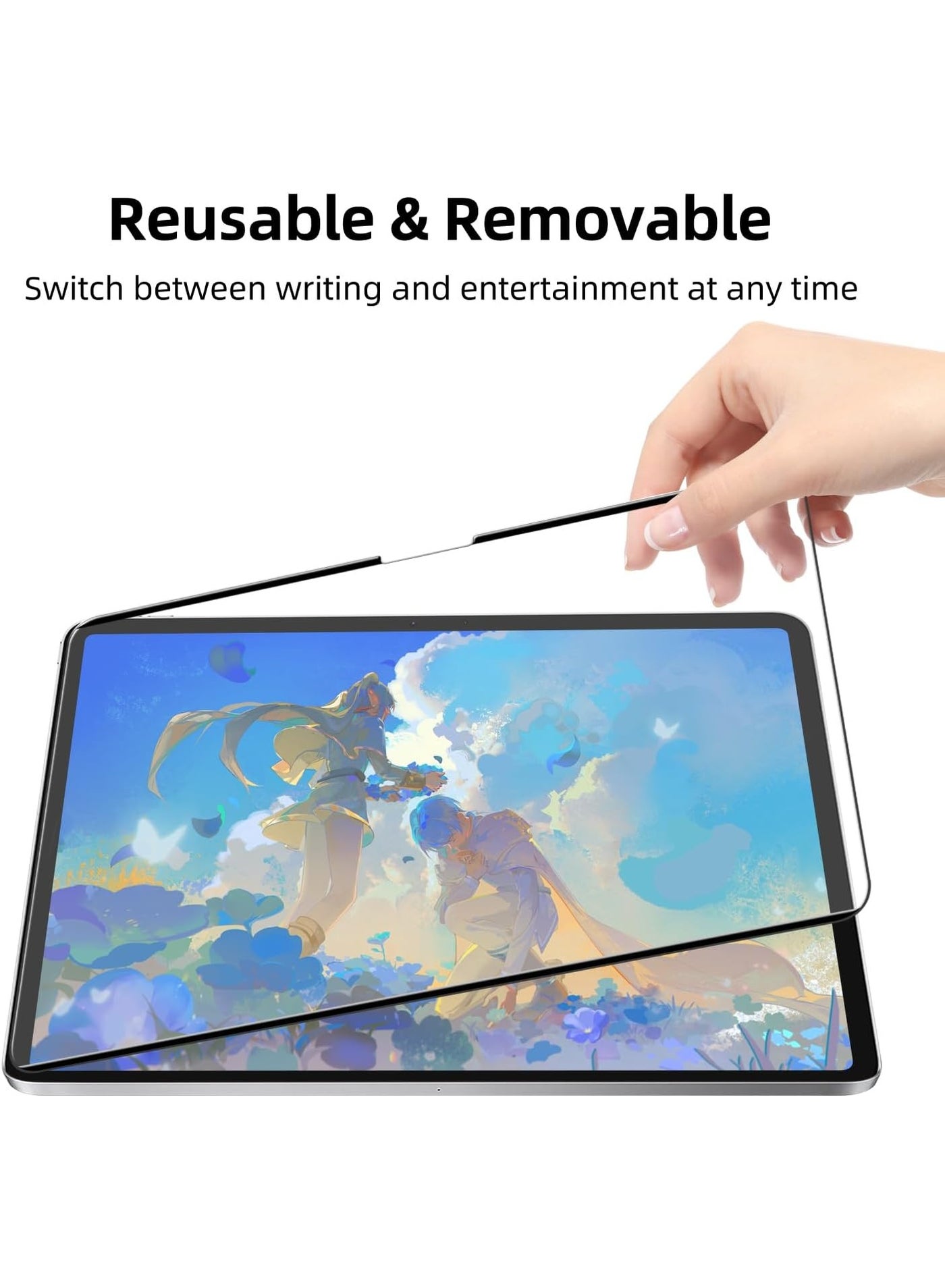 Paper-Like Screen Protector for iPad Pro 13 M5 2025& M4 2024 and iPad Air 13 inch M2 2024/iPad Air 13 inch M3 2025/iPad Air 13 inch M4 2026,Magnetic Removeable PET Paper Feel Texture for Writing and D