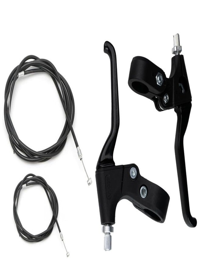 CYBIC Bicycle Brake Lever and Cable Set, Universal Fit, Black - Image 2