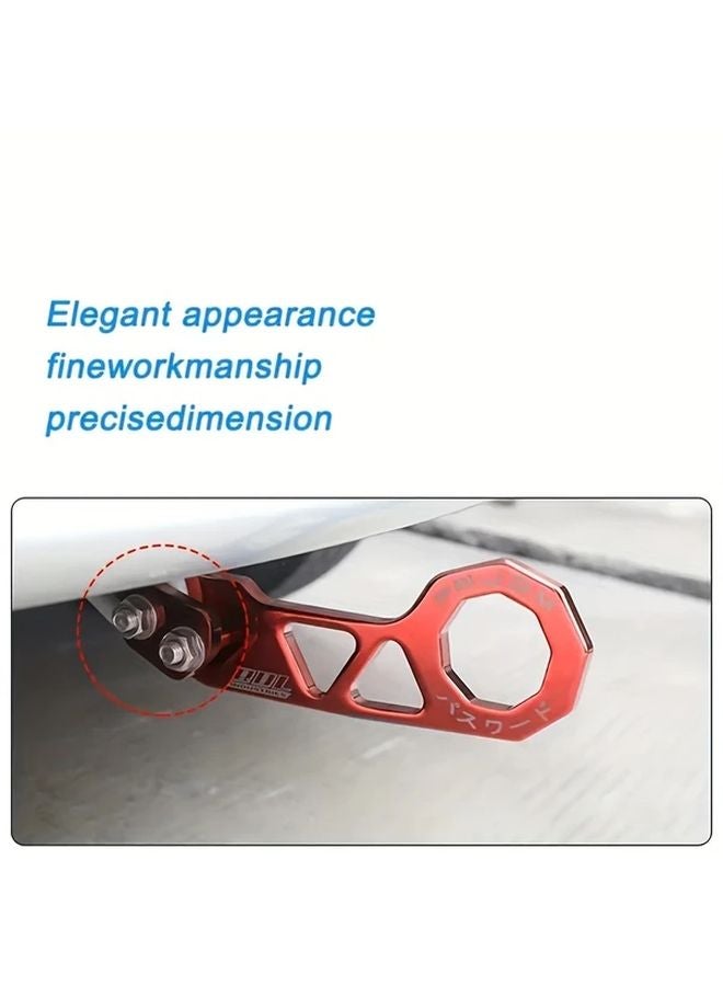 Silvery Aluminum Universal Racing Rear Tow Hook For Honda Civic Trailer Hitch - Image 5