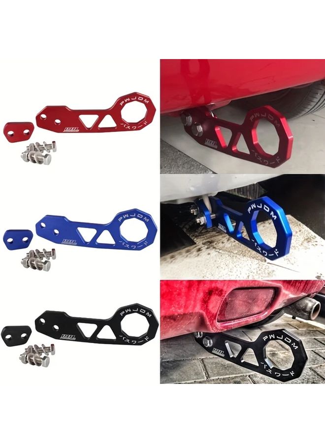 Silvery Aluminum Universal Racing Rear Tow Hook For Honda Civic Trailer Hitch - Image 4