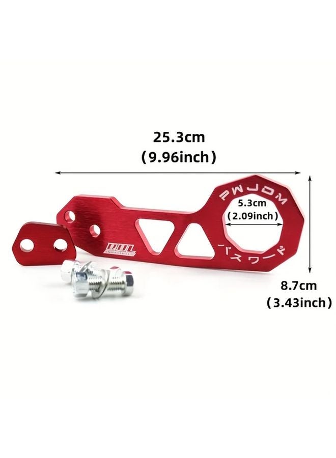 Silvery Aluminum Universal Racing Rear Tow Hook For Honda Civic Trailer Hitch - Image 3