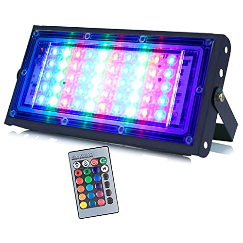 MLD 10W Multi Color Changing Crystal Led RGB Flood Light with Remote Waterproof Brick Floodlights for Decoration Lights |Red, Green, Blue| 10 Watt | Pack of 1 - Image 1