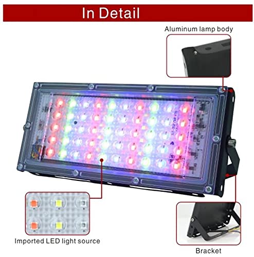 MLD 10W Multi Color Changing Crystal Led RGB Flood Light with Remote Waterproof Brick Floodlights for Decoration Lights |Red, Green, Blue| 10 Watt | Pack of 1 - Image 4