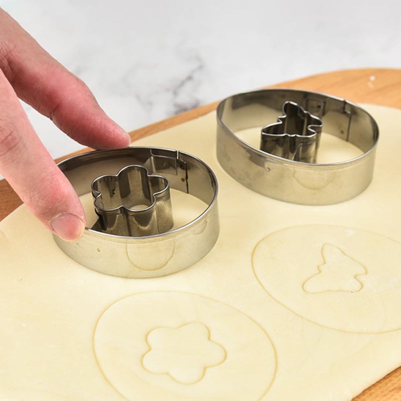 9pcs Reusable Stainless Steel Cookie Cutter Set for Easter Holiday Baking Supplies - Image 5