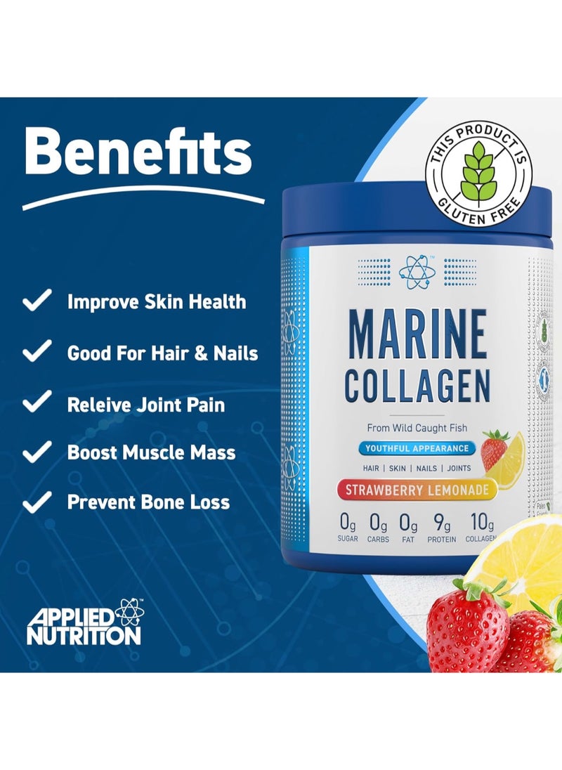 Applied Nutrition Marine Collagen Powder, Skin Hair Nails, Strawberry Lemonade, 300g  - Image 2