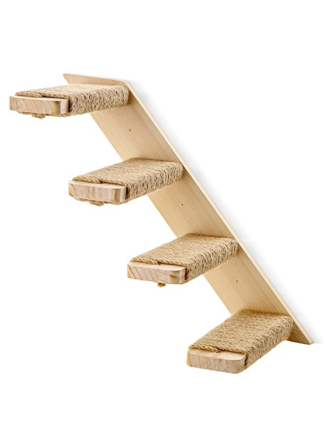 Ewenono 1 Pack 4 Steps Cat Wall Shelves Cat Wall Stairs with Sisal Rope.an Improved＆Stronger Cat Wall Steps Cat Tree Supplies - Image 1
