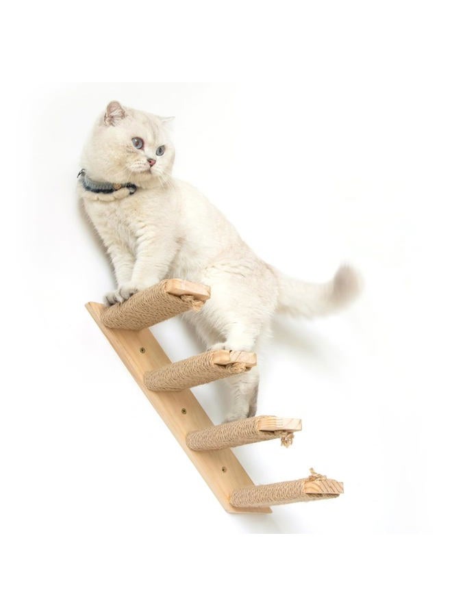 Ewenono 1 Pack 4 Steps Cat Wall Shelves Cat Wall Stairs with Sisal Rope.an Improved＆Stronger Cat Wall Steps Cat Tree Supplies - Image 2