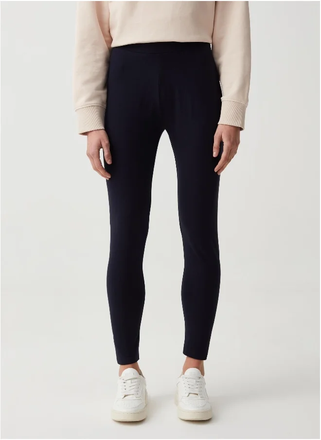 او في اس Stretch cotton leggings
