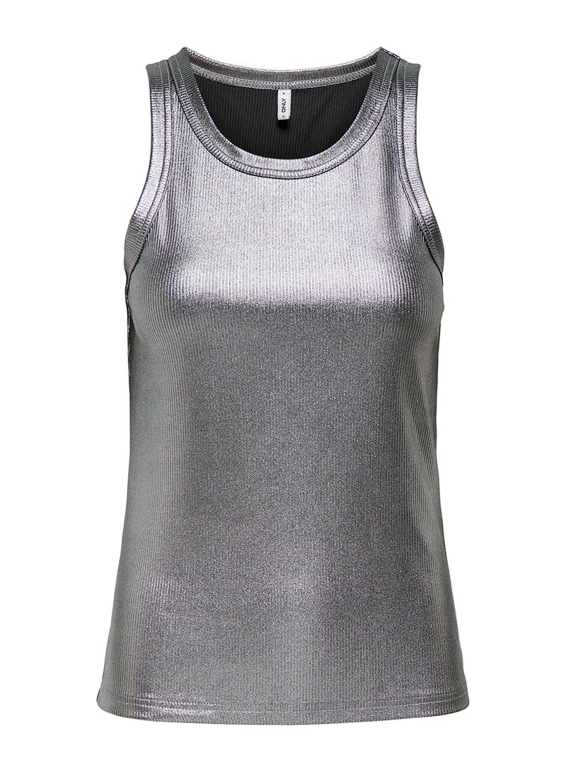 ONLY Onlsol Life S/L Glitter Rib Top Jrs - Image 1