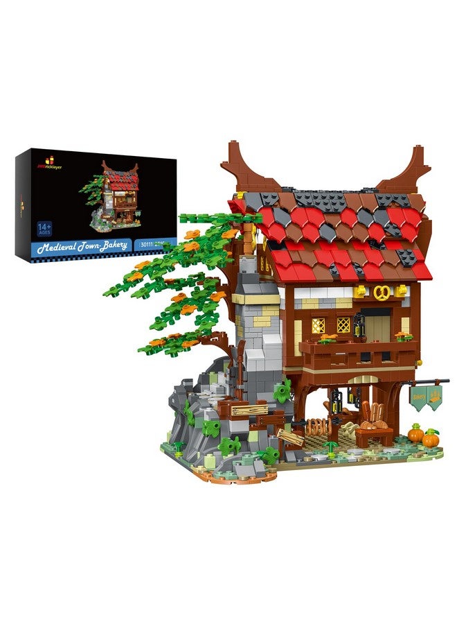 JMBricklayer Medieval Town Bakery Building Set 30111, Adults Modular Buildings House Kit, Creative Street View Blocks Model Toy, Collection Display Office Room Decor, for Teens Adults - Image 1