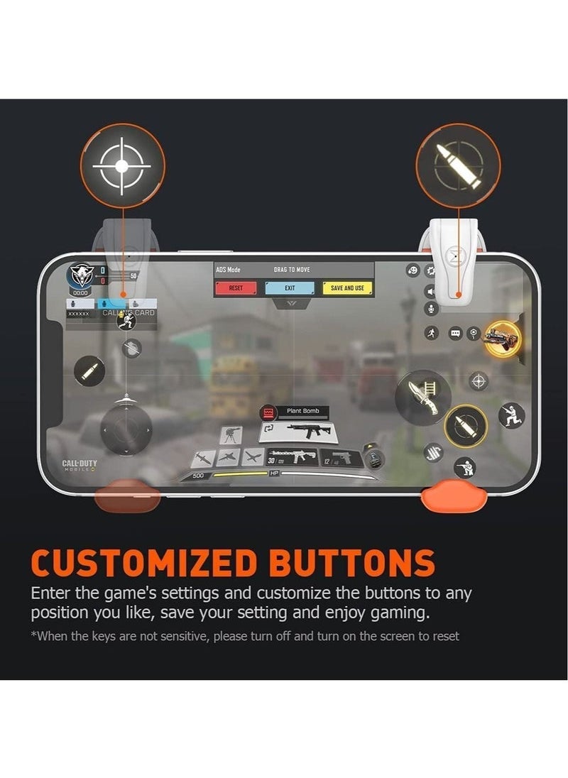 Generic - Won Mobile Gaming Trigger PUBG/COD Portable Grip Sensitive Shoot Aim Joysticks Double Fire on Single Point/3x Burst/Custom Recording for IOS and Android Phone M1 - Image 1