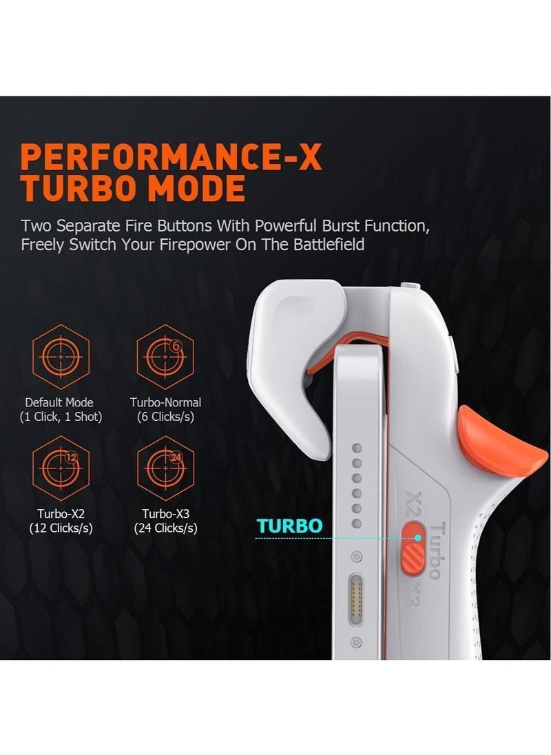 Generic - Won Mobile Gaming Trigger PUBG/COD Portable Grip Sensitive Shoot Aim Joysticks Double Fire on Single Point/3x Burst/Custom Recording for IOS and Android Phone M1 - Image 1