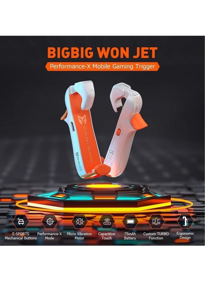 Generic - Won Mobile Gaming Trigger PUBG/COD Portable Grip Sensitive Shoot Aim Joysticks Double Fire on Single Point/3x Burst/Custom Recording for IOS and Android Phone M1 - Image 1