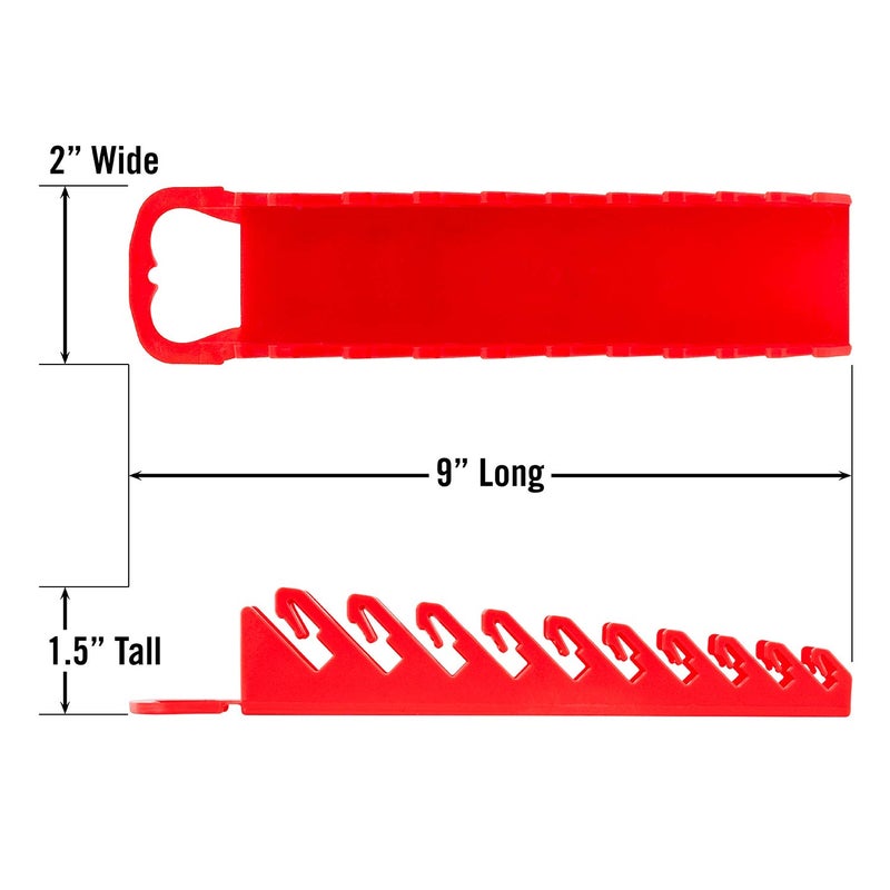 Ernst Manufacturing - E5074 5074-Red Gripper Stubby Wrench Organizer, 10 Tool, Red - Image 4