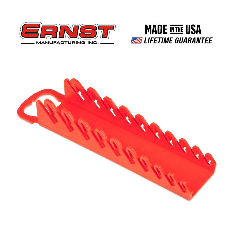 Ernst Manufacturing - E5074 5074-Red Gripper Stubby Wrench Organizer, 10 Tool, Red - Image 2