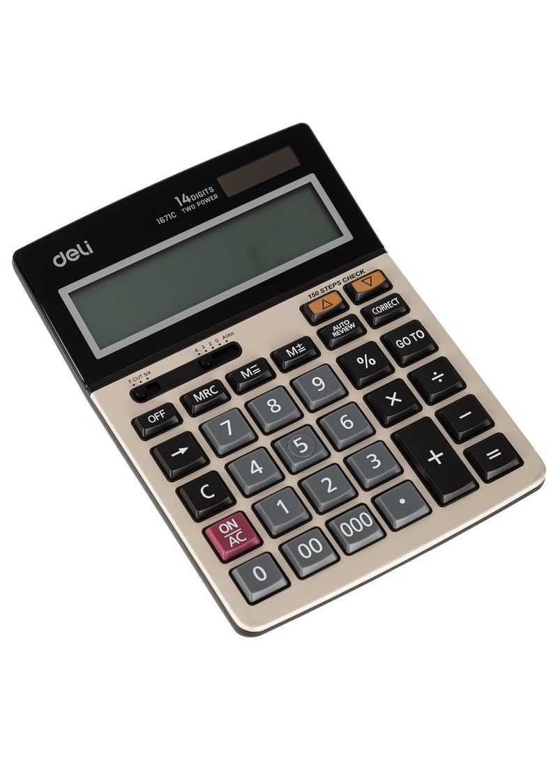 Deli 1-Piece Desktop Calculator With 14 Digit Display - Image 4