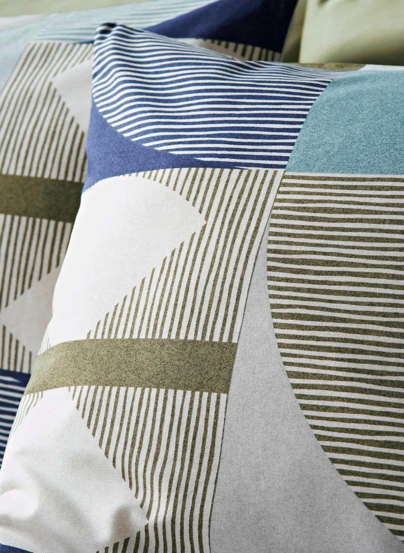 ماتلان Blue Geometric Print Duvet Set