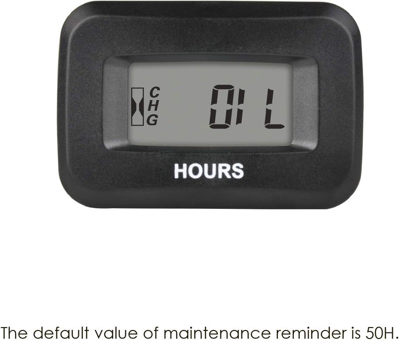 Jayron Hour Meter Gauge DC 5V to 60V Voltage,Maintenance Timer Accumulated Data Waterproof Design for Small Engines,Such as Generator Lawn Mower Dirt Bike Riding Mower Boat Outboard Motor - Image 4