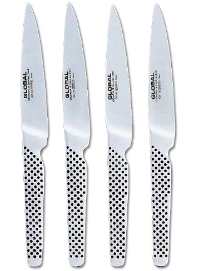 Classic Steak Knives, Set of 4. Stainless Steel. Ergonomic Dimpled handles ensures safe grip. Perfectly Balanced. Handcrafted in Japan. - pzsku/Z59A6168F2B531F0DE3C8Z/45/_/1721142521/fc73c891-bf80-4da5-8a23-ec498a9bad31