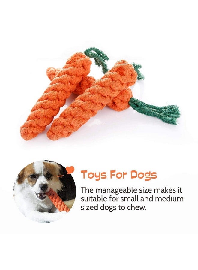 Generic Durable Cotton Mix Chewable Rope Teething Playing Toy For Puppies, Kittens, And Medium Dogs (2 Knot Rope, Slipper Rope & Carrot Rope - 3 In 1 Combo Offer) (Color May Vary)  - Image 5
