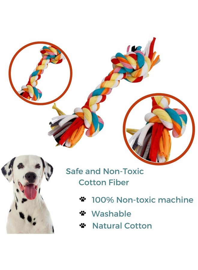 Generic Durable Cotton Mix Chewable Rope Teething Playing Toy For Puppies, Kittens, And Medium Dogs (2 Knot Rope, Slipper Rope & Carrot Rope - 3 In 1 Combo Offer) (Color May Vary)  - Image 3