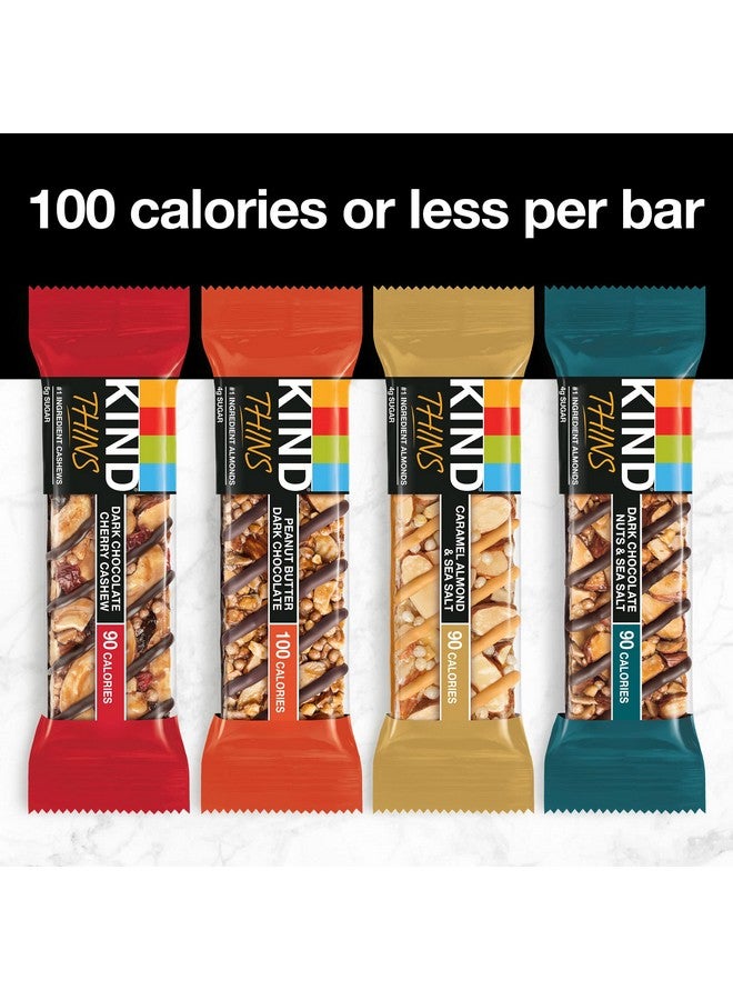 KIND Thins Variety Pack, Dark Chocolate Nuts & Sea Salt, Caramel Almond & Sea Salt, Healthy Snacks, Low Calorie, 20 Count - Image 5