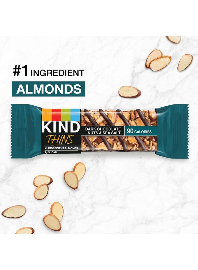 KIND Thins Variety Pack, Dark Chocolate Nuts & Sea Salt, Caramel Almond & Sea Salt, Healthy Snacks, Low Calorie, 20 Count - Image 3