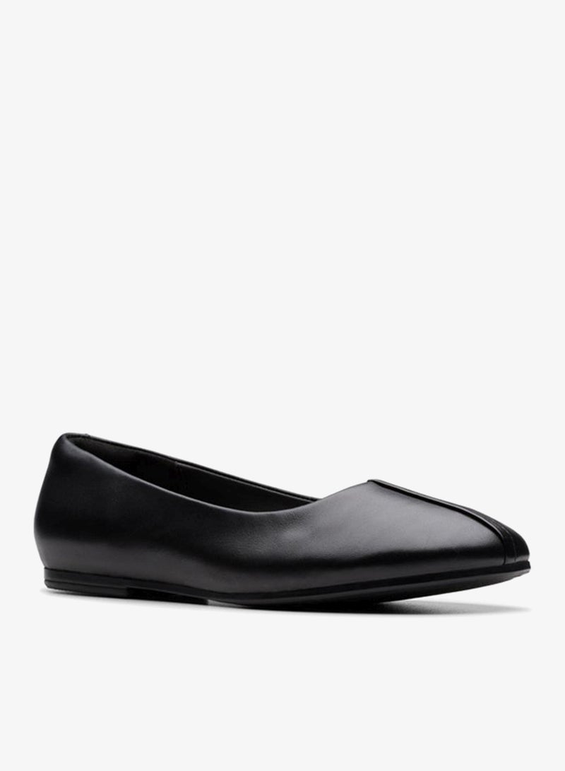 clarks Livia Lily Black Leather Ballerinas - Image 4