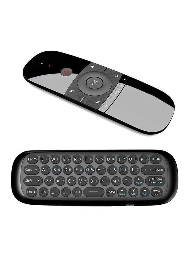 W1 Keyboard Mouse Wireless 2.4G Fly Air Dual Side Ir Remote Control Black