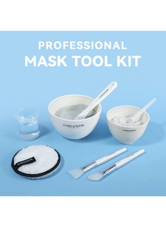 Fasplendor Face Mask Mixing Bowl Set with Silicone Facial Bowls, Brushes, Spatula, Measuring Cup + Scoop, Reusable Makeup Pad, Stylish Makeup Bag, 8 in 1 Esthetician Tool Kit, SPA Quality  - Image 2