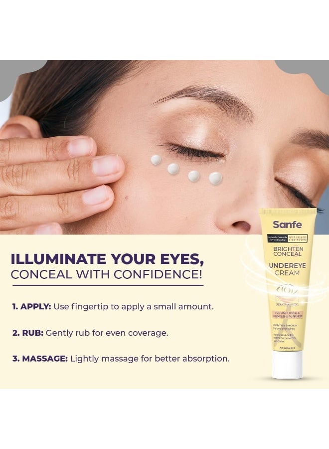 Sanfe Brighten & Conceal Undereye Cream, 20g - Image 2