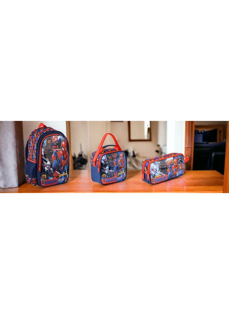 SPIDERMAN Primary School Bag, Hawk Wonder, Lunch Bag and Pencil Box  - Image 1