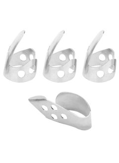 Finger Picks Metal 3Pcs Index Finger 1Pc Thumb Guitar Parts Musical Instrument Accessories(Silver ) - pzsku/Z59A6AA01FC71A18F123FZ/45/_/1732119830/0d8539fd-80aa-43bf-858f-96f119070ddd