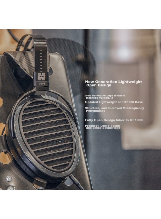 Hifiman Arya Recording Engineer Invisible Magnetic Version, Diaphragm Hifi Audiophile Over-ear Headphones - Image 3