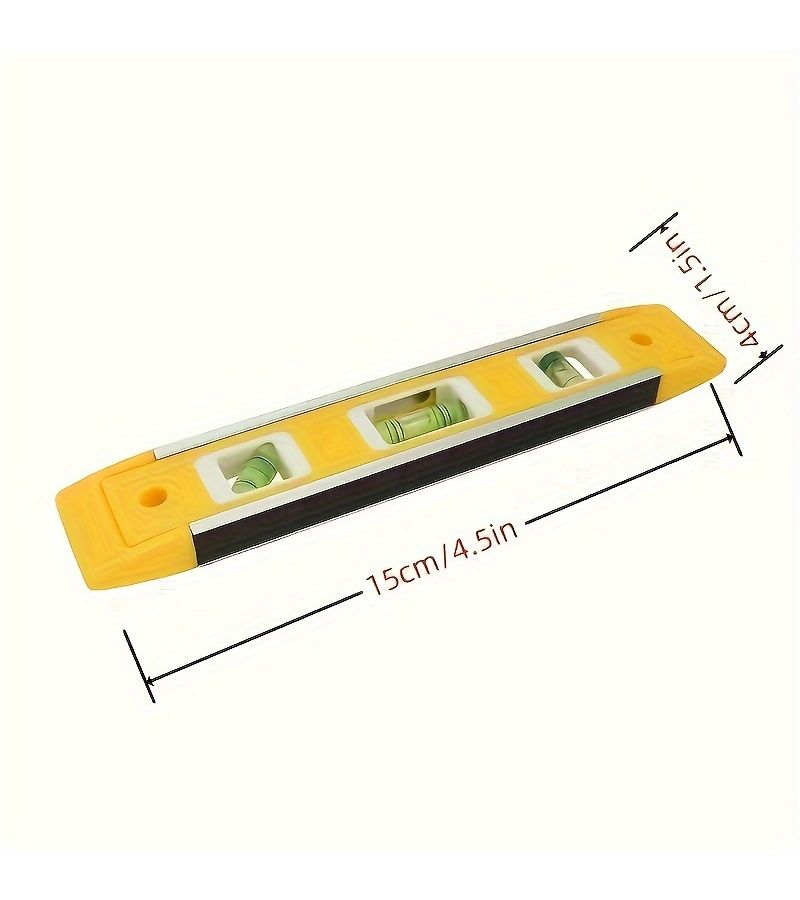 3 In 1 Magnetic Spirit Level Professional Precision Tool Easy To Read Yellow Beam 1pc - Image 5