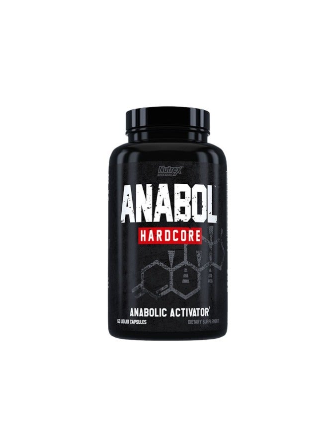 Nutrex Research Anabol Hardcore, Anabolic Activator, 60 Capsules - Image 2