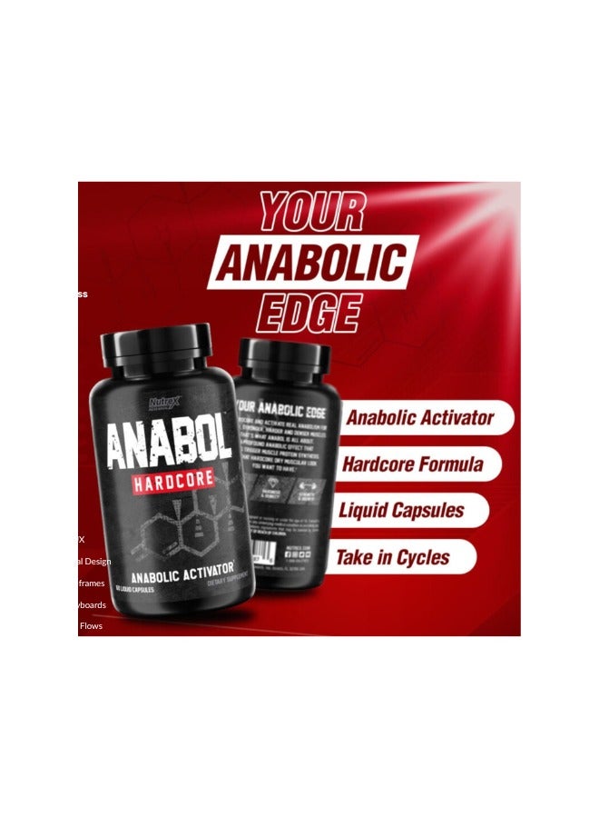 Nutrex Research Anabol Hardcore, Anabolic Activator, 60 Capsules - Image 4