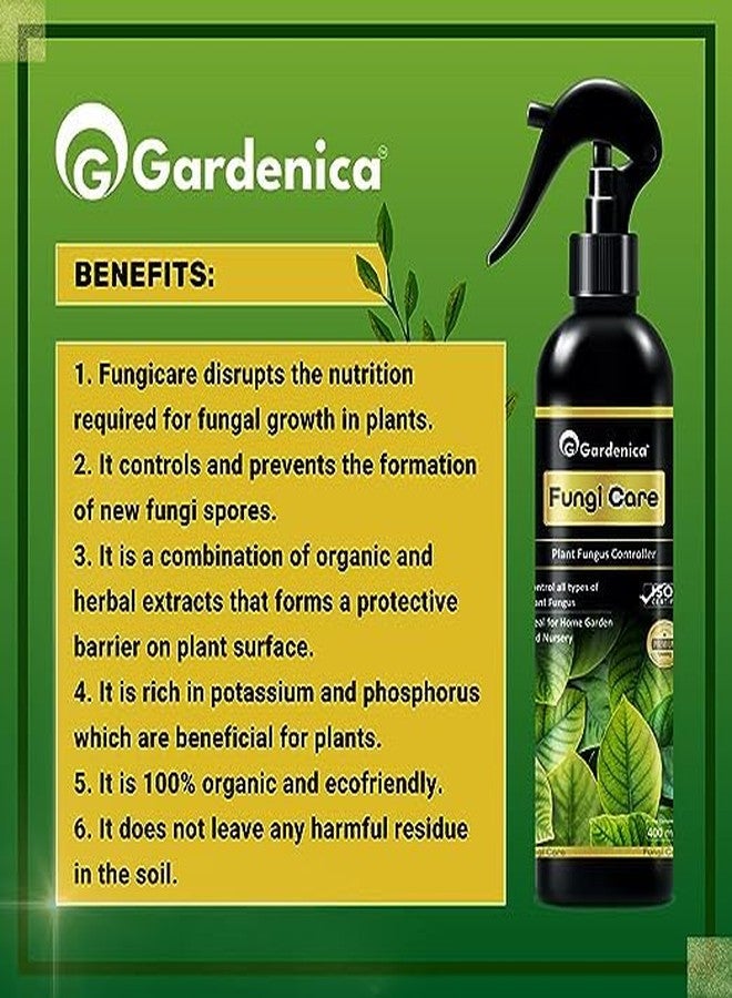 GARDENICA Fungicare & All in One Fertilizer Combo Organic Plant Growth Promoter for Nourishing Plants, Promoting Plant Growth and Nurturing them Organically.- (400 ml) - Image 4