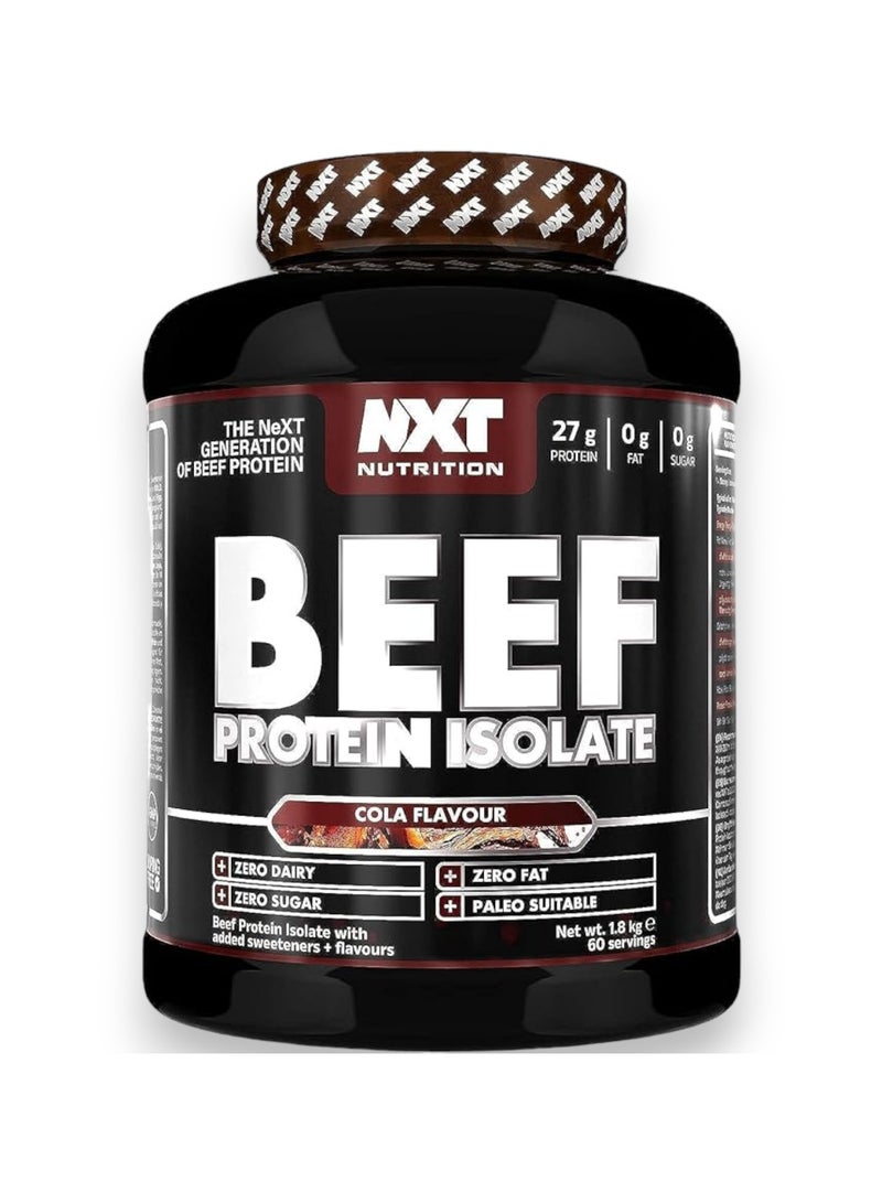 Beef Protein Isolate, Cola Flavour, 1.8kg, 60 Servings