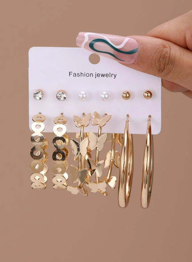 Take Two Set of 6 - Golden Hoop Earring