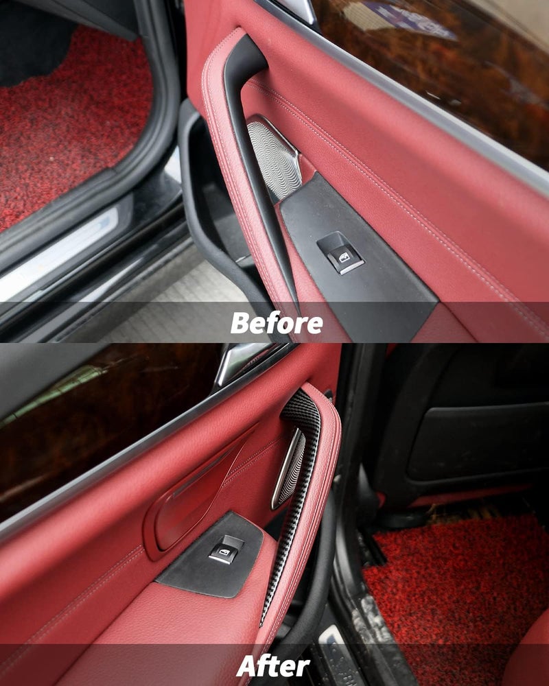 Door Handle Covers for BMW G30 G31, Interior Door Pull Handle Covers Replacement for BMW 5 Series 2017-2022 (Carbon Fiber) - Image 5