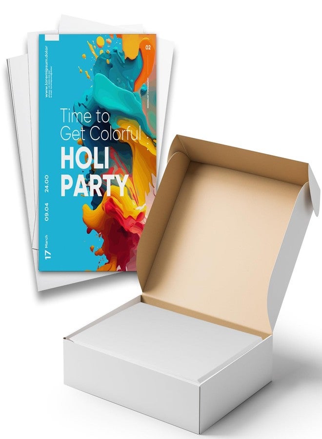 Hamilco White Cardstock - Flat 4 X 6" Heavy Weight 100 lb Card Stock for Printer - 100 Pack - Image 4