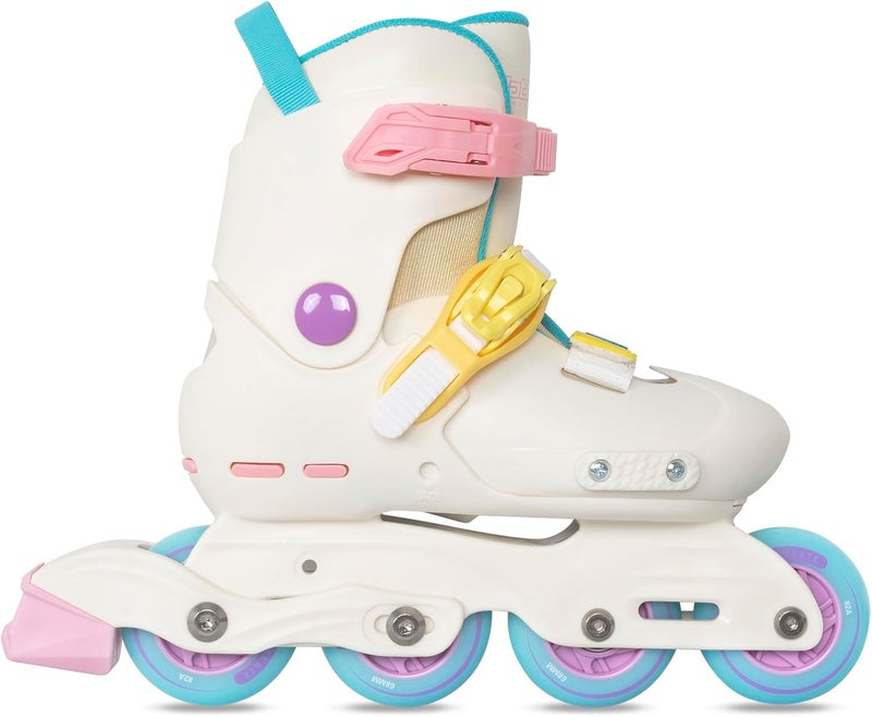 Nattork Adjustable Inline Skates for Kids and Teens - White - Image 1