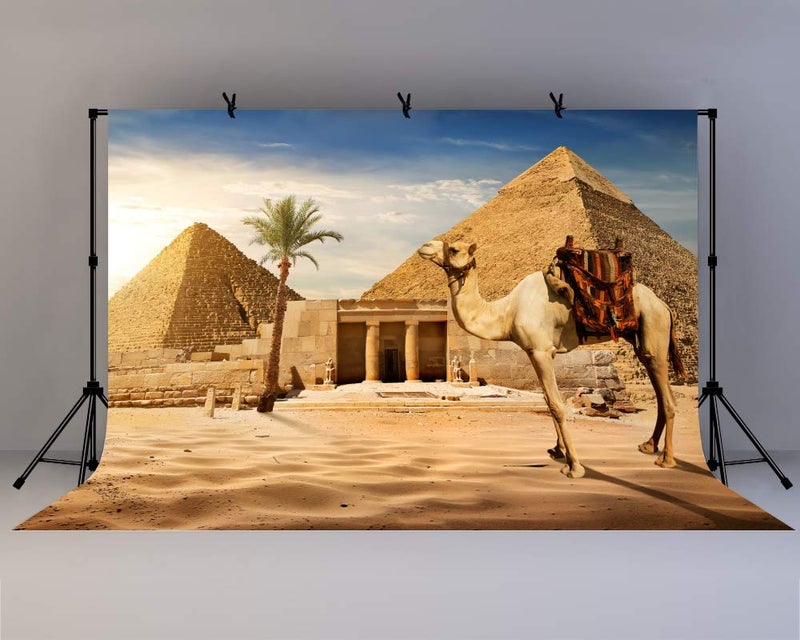 LYLYCTY 107ft Egyptian Pyramids Green Natural Scenic Backdrops for Photography Digital Wedding Backgrounds for Photo Studio 107514