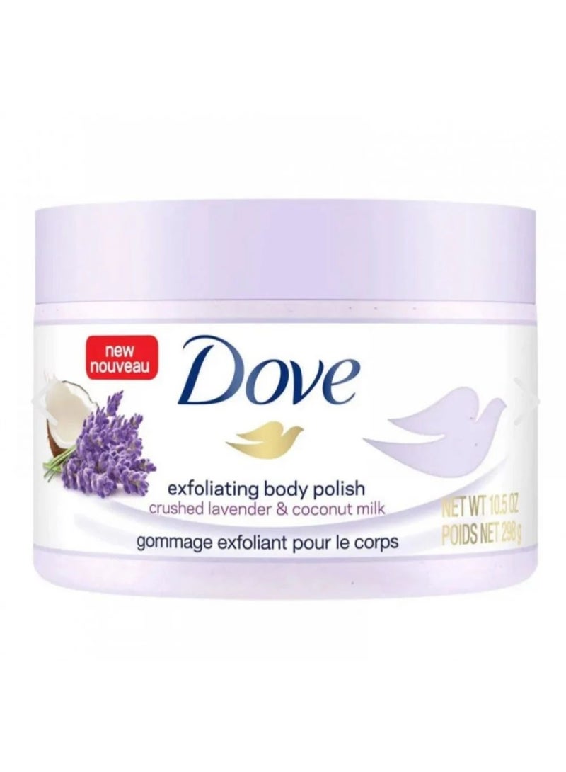 Dove Lavender and Coconut Milk Body Scrub 298g