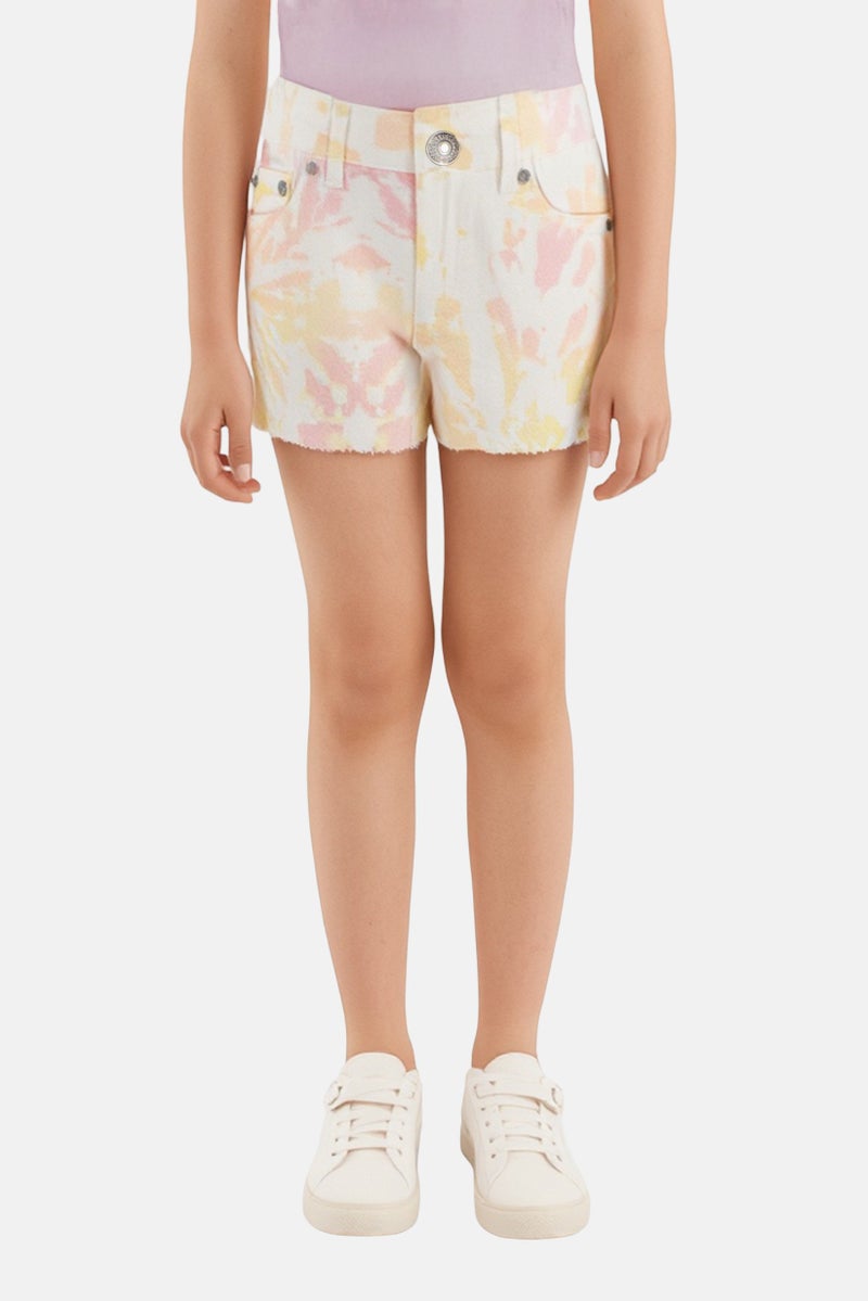 Levi's Kids Girl Tie Dye Basic Shorts, Multicolor - Image 1