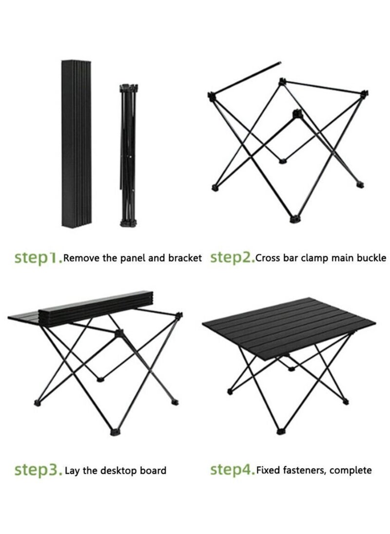 Folding Camping Table, Picnic Table with Carry Bag, Portable Table for Camping, Garden Patio Picnic, BBQ, Beach, Fishing