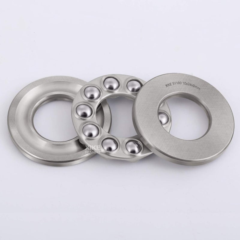 Xike 2 Pack 51100 Bearings 10x24x9mm, High Speed and Chrome Steel Thrust Ball Bearings. - Image 3