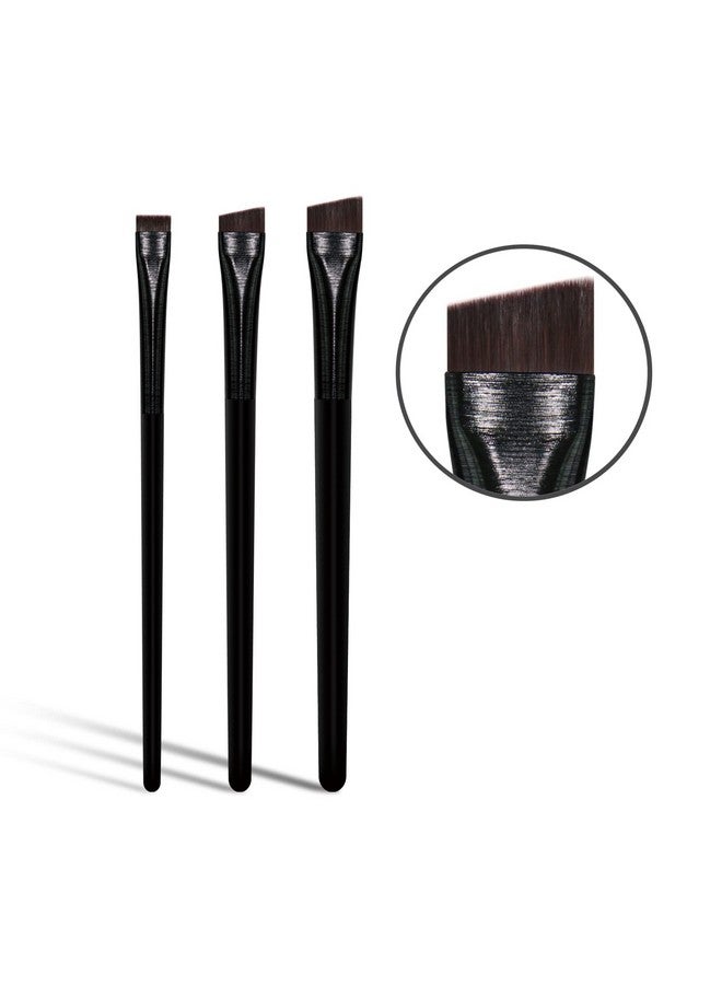 Banidy Eyeliner Brush Brow Tint Brushes Eyebrow Brushes Set Fine Angled Point Angled Slanted Tinting Brushes Ultra Thin Flat Makeup Brush Premium Eyebrow Brush Precision Gel Professional Soft Synthetic Hairs - Image 1