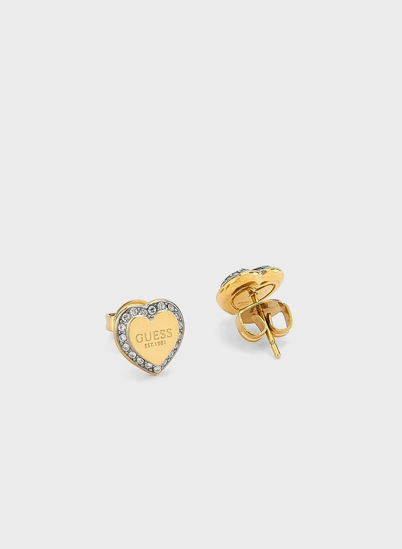 GUESS Fine Heart Earrings